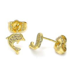 [028083] Dolphin GF Earring