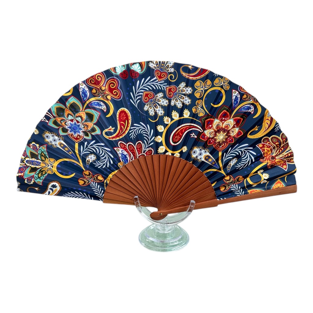 Peral Paisley Hand Fans 10"