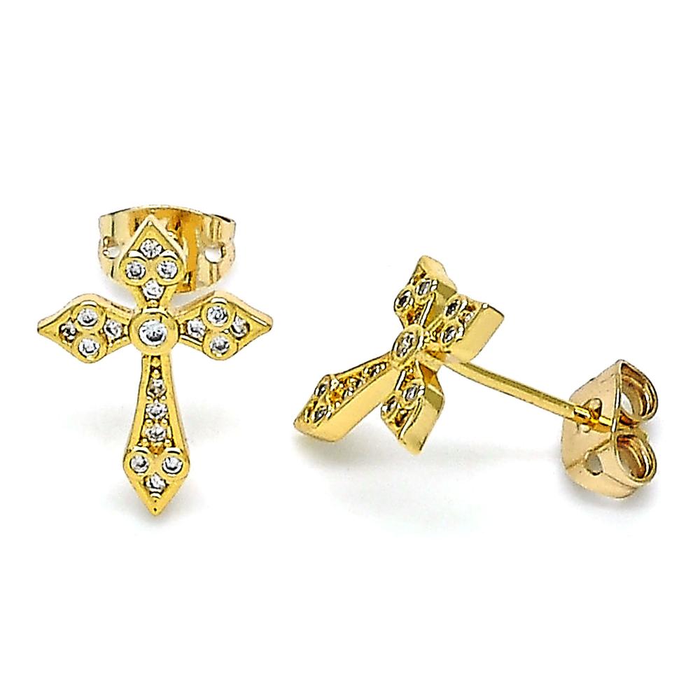 Cross GF Earring