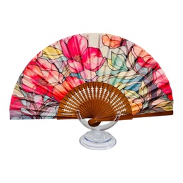 [241824B] Flowers Peral Hand Fans