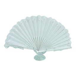 [631430WH] Lace Hand Fans 11"