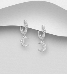 [701-33337] Moon Silver Hoop