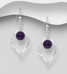 [100762_596453] 925 Silver Earrings