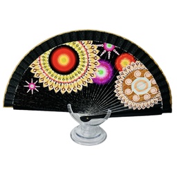 [799918BK] Mandala Hand Fans